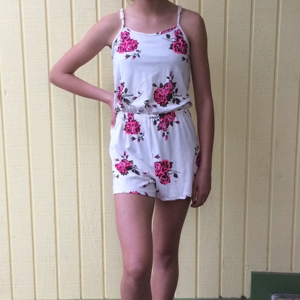 Poof New York floral jumper
